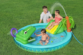 BESTWAY בריכה מתנפחת לילדים קרוקודיל מידות 2.24*1.81*0.72 סמ 53166 מבית BESTWAY