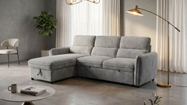 BED CITY סלון פינתי נפתח למיטה דגם נסיה