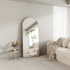 Casa Center מראת גוף גדולה עם מסגרת זהב נתלית ועומדת 65*170