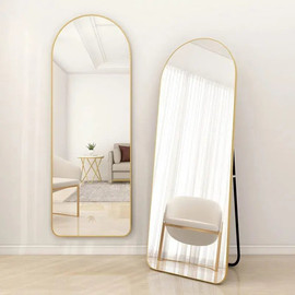 Casa Center מראת גוף עם מסגרת זהב נתלית ועומדת 50*160