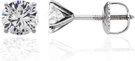 BELLARIS עגילי Solitaire Screw-Back