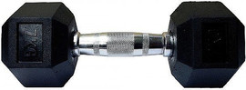 Pacifix משקולת יד הקסוגן משושה 8 ק''ג ציפוי גומי PACIFIX