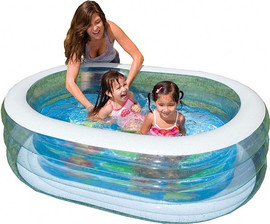 INTEX בריכה מתנפחת אובלית שקופה INTEX 57482