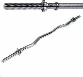 Energym מוט משקולות מעוקל בצורת W באורך 120 ס''מ