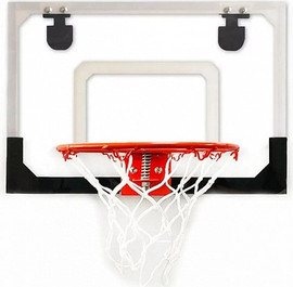 DUNK PRO לוח סל שקוף לדלת לוח כדורסל לדלת לבית DUNK PRO