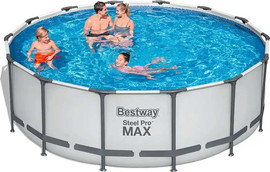 BESTWAY בריכה עגולה בסטוואי אולטרה 427X122 ס''מ Bestway MAX 5612X *כולל משאבה,מסנן, סולם וכיסוי*