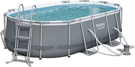 BESTWAY בריכה אובלית אולטרה 488X305X107 כולל משאבה, סולם, כיסוי BESTWAY 56448