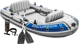 INTEX סירה מתנפחת אינטקס 4 EXCURSION כולל משוטים ומשאבה INTEX 68324