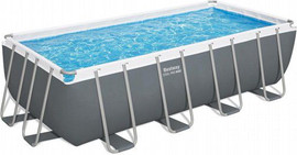 BESTWAY בריכה מלבנית 488X244X122 כולל משאבת חול, סולם, כיסוי BESTWAY 56671