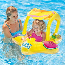 INTEX גלגל הליכון תינוקות מתנפח עם צלון אינטקס INTEX 56573