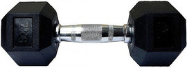 Pacifix משקולת יד הקסוגן משושה 9 ק''ג ציפוי גומי PACIFIX