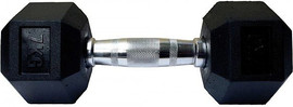 Pacifix משקולת יד הקסוגן משושה 5 ק''ג ציפוי גומי PACIFIX