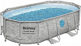 BESTWAY בריכה אובלית אולטרה 427X250X100 כולל משאבה, סולם, כיסוי BESTWAY 56714
