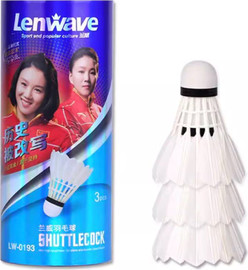Lenwave 3 כדורי נוצה איכותיים מקצועיים לבדמינטון LENWAVE