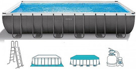 INTEX בריכה מלבנית אינטקס 732X366X132 דגם INTEX ULTRA XTR 26364