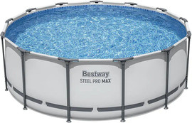 BESTWAY בריכה עגולה בסטוואי 396X122 ס''מ Bestway MAX 5618W *כולל משאבת פילטר, מסנן, כיסוי וסולם*