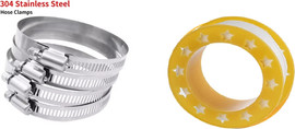 Pacifix סט 4 חבקי נירוסטה אל חלד + טפלון חזק ועמיד למים PACIFIX