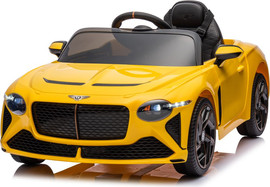 TOYS&MORE מכונית ממונעת לילדים 12V דגם בנטלי כולל שלט לבן/שחור BOBTOYS