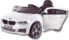 TOYS&MORE מכונית ממונעת לילדים BMW GT6 12V כולל שלט לבן/שחור BOBTOYS