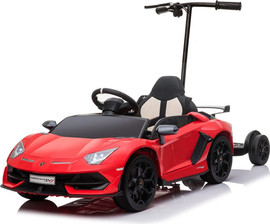 TOYS&MORE מכונית למבורגיני ממונעת לילדים 12V + מעמד נשיאה כולל שלט BOBTOYS