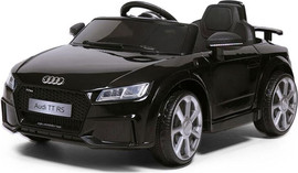 TOYS&MORE מכונית ספורט ממונעת לילדים 12V אאודי שחורה כולל שלט חכם BOBTOYS Audi TT RS
