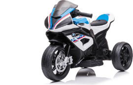 TOYS&MORE אופנוע ממונע לילדים 6V כחול-לבן BOBTOYS BMW HP4 Mini