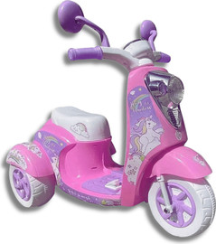 TOYS&MORE אופנוע ממונע לילדות יוניקורן BOBTOYS UNICORN 6V