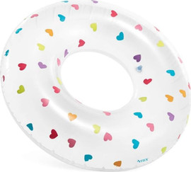 INTEX גלגל ים 81 ס''מ אינטקס לבן עם לבבות 59259 INTEX