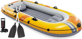 INTEX סירה אינטקס מתנפחת INTEX 66313 Challenger 3 *כולל משאבה ומשוטים*