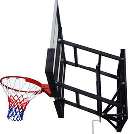 DUNK PRO לוח סל מקצועי פוליקרבונט 180/105 ס''מ עם הרחקה מהקיר DUNK PRO M040