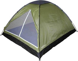 CAMPTOWN אוהל ‏משפחתי ל-4 אנשים עם 2 חלונות קמפטאון 200x200x120 ס”מ גימור ירוק CAMPTOWN BASIC PLUS 4