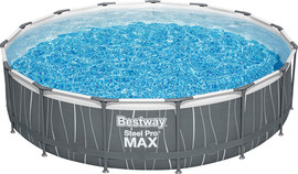 BESTWAY בריכה עגולה בסטוואי 457X107 ס''מ Bestway 561GD Steel Pro Max 561GD *כולל משאבה, פילטר, סולם תאורת לד עם שלט רחוק*