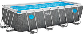 BESTWAY בריכה מלבנית בסטוואי 488x244x122 ס''מ עם חלונות Bestway 561MB Power Steel MAX *כולל משאבת פילטר גלון סולם וכיסוי*