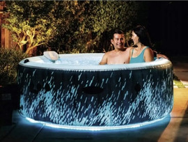 INTEX ג'קוזי מתנפח ל-4 אנשים עם תאורה 196 ס''מ אינטקס INTEX 28494 *כולל כיסוי*