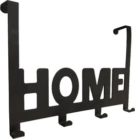 ספירלה קולב על דלת רחבה שחור מט דגם Home