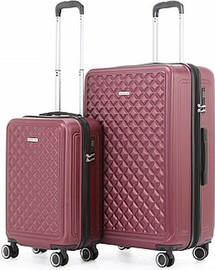 SWISS סט זוג מזוודות SWISS Alpine 794 20+28" - חום בורדו