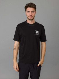 Aldo Moro חולצת טישירט קצרה אלדו מורו Back Embroidery גברים - אלדו מורו - Black