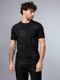 elixir חולצת טישירט קצרה אליקסיר All Over Logo גברים - אליקסיר - Black
