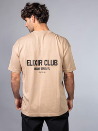 elixir חולצת טישירט קצרה אליקסיר Back Embroidery גברים - אליקסיר - Brown