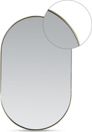 eurohome מראה קפסולה 100*50 זהב