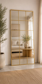eurohome מראה ריבועים 180*90 זהב