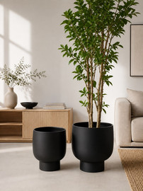 eurohome מעמד עציץ דגם פלור שחור
