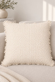 eurohome כרית דגם פרנזים שמנת 45*45