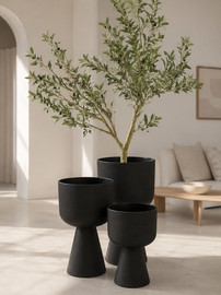 eurohome מעמד עציץ דגם סטילו שחור S