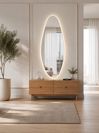 eurohome מראה אמורפית לד 160*60 דגם B