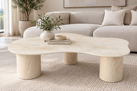 eurohome שולחן סלון אמורפי טרוונטין