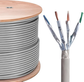 Fibertech כבל רשת CAT6A (תוף 305 מטר)