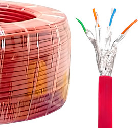 Fibertech כבל רשת CAT7 (100 מטר) נחושת מלאה