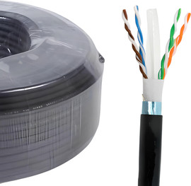 Fibertech כבל רשת CAT6 NYY (100 מטר) נחושת מלאה