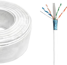 Fibertech כבל רשת מסוכך CAT6 (100 מטר) נחושת מלאה
